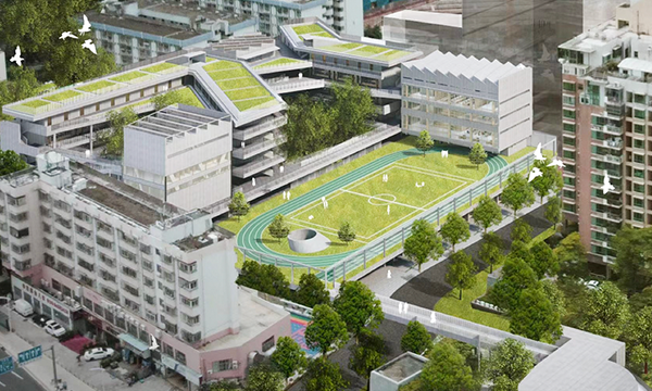 探索綠色建造方式，踐行綠色發展理念：福田區梅紅小學建設工程施工場地首次投入使用“天幕”系統